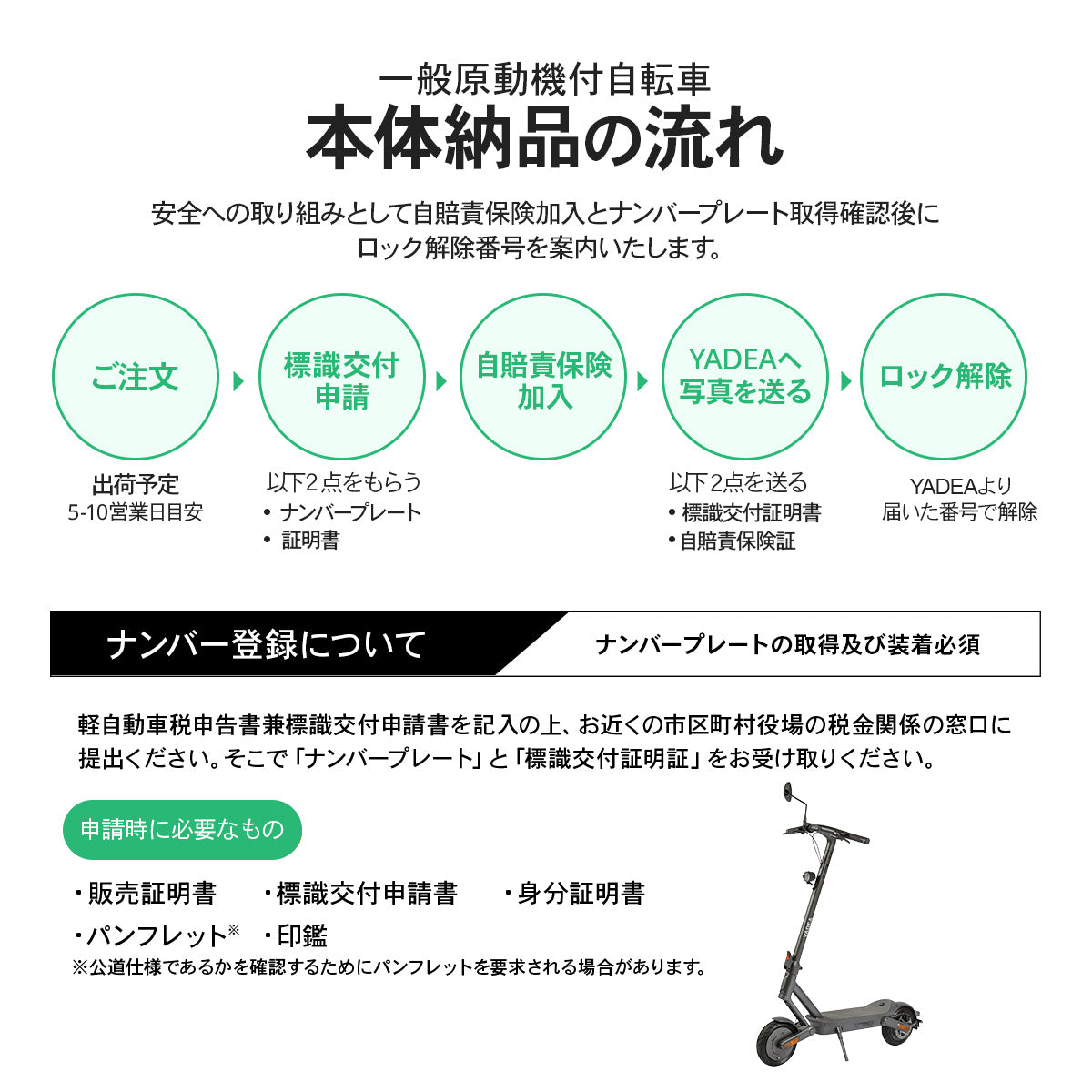 【公式】一般原動機付自転車 電動キックボード YDX2